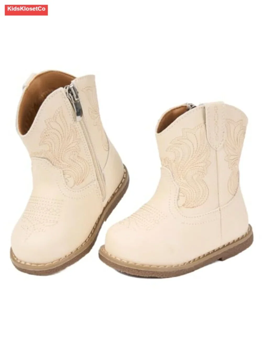 Toddler Boys Girls Western Boots Mid Calf Zipper Closure